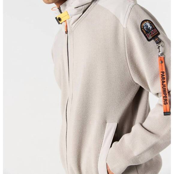 NEW PARAJUMPERS new dominic crewneck sweater in chateau grey
